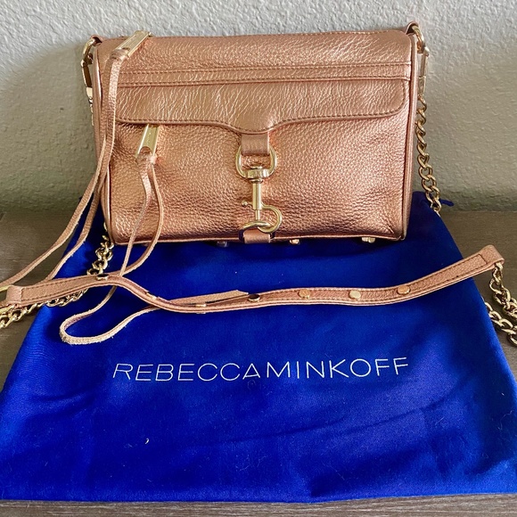 Rebecca Minkoff Rose Gold Mini Mac - Picture 1 of 16